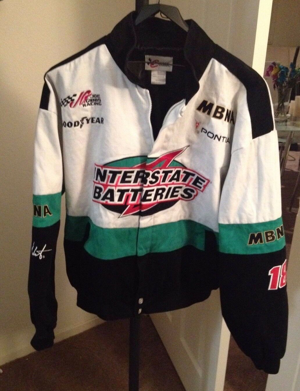 CHASE AUTHENTICS INTERSTATE BATTERIES JACKET MENS SZ L BOBBY LABONTE