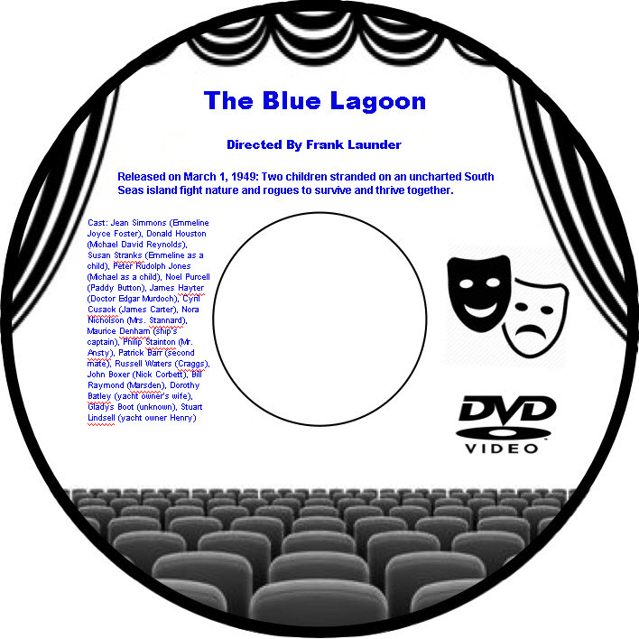 Primary image for The Blue Lagoon 1949 Film DVD Jean Simmons Donald Houston Frank Launder