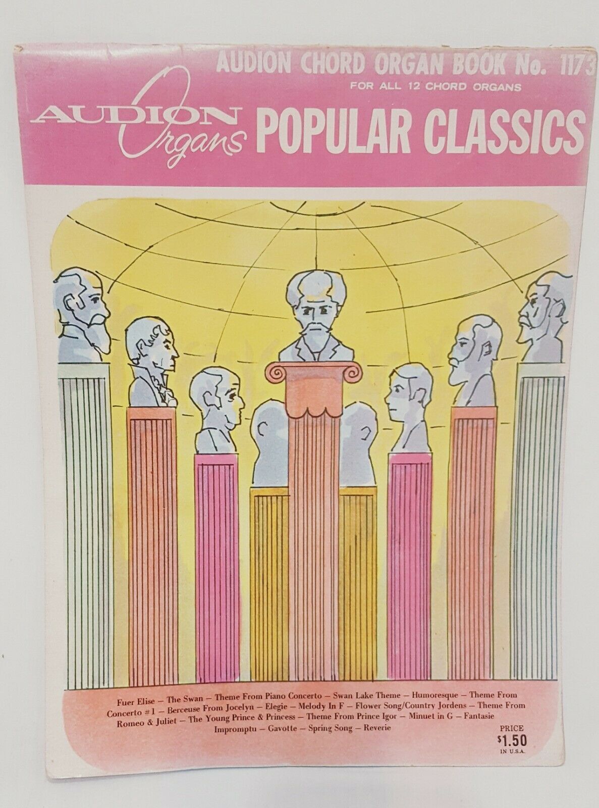 Primary image for Audion Chord Organ Popular Classics Sheet Music 1971 No. 1173 Country Gardens