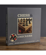 Winning Solutions Deluxe Vintage Wood Chess and Checkers Game Set - $57.92