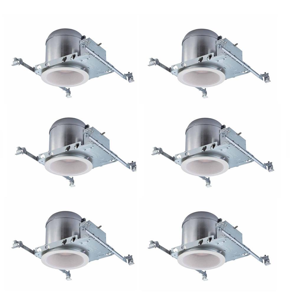 Recessed Lighting Housings 6 in. Air Tight Slope Ceiling Indoor White (6Pack) Ceiling Fixtures