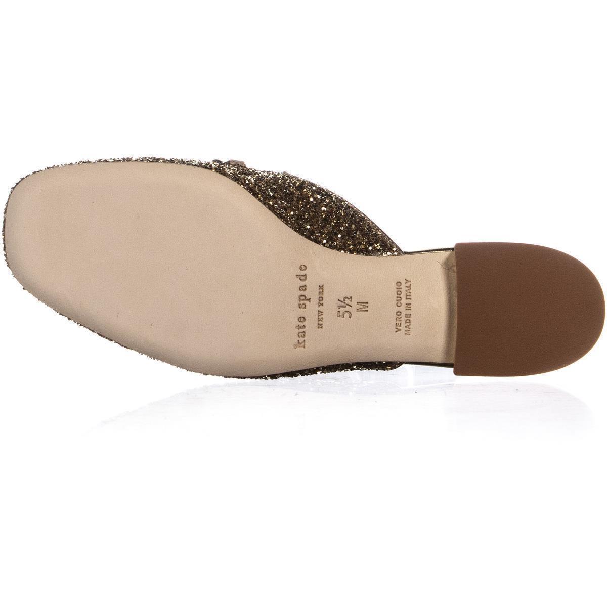 kate spade gold mules