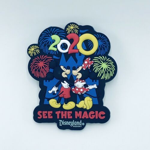 Disneyland Resort 2020 Mickey And Minnie Mouse See The Magic Magnet Blue New