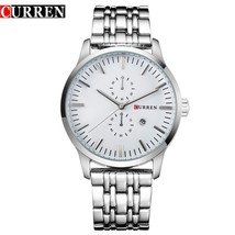 CURREN 8133 man watches of the brands Men's Round Dial Analog Watch with Stainle - $21.97