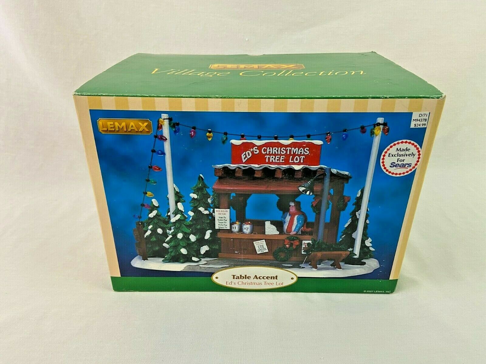 Lemax Village Ed's Christmas Tree Lot 73646 2007 Christmas Collection