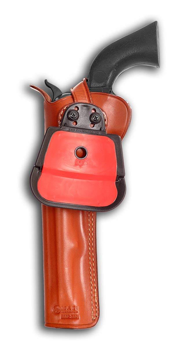 Leather OWB Paddel Holster Fits, Taurus Raging Bull 44 Magnum 4"BBL