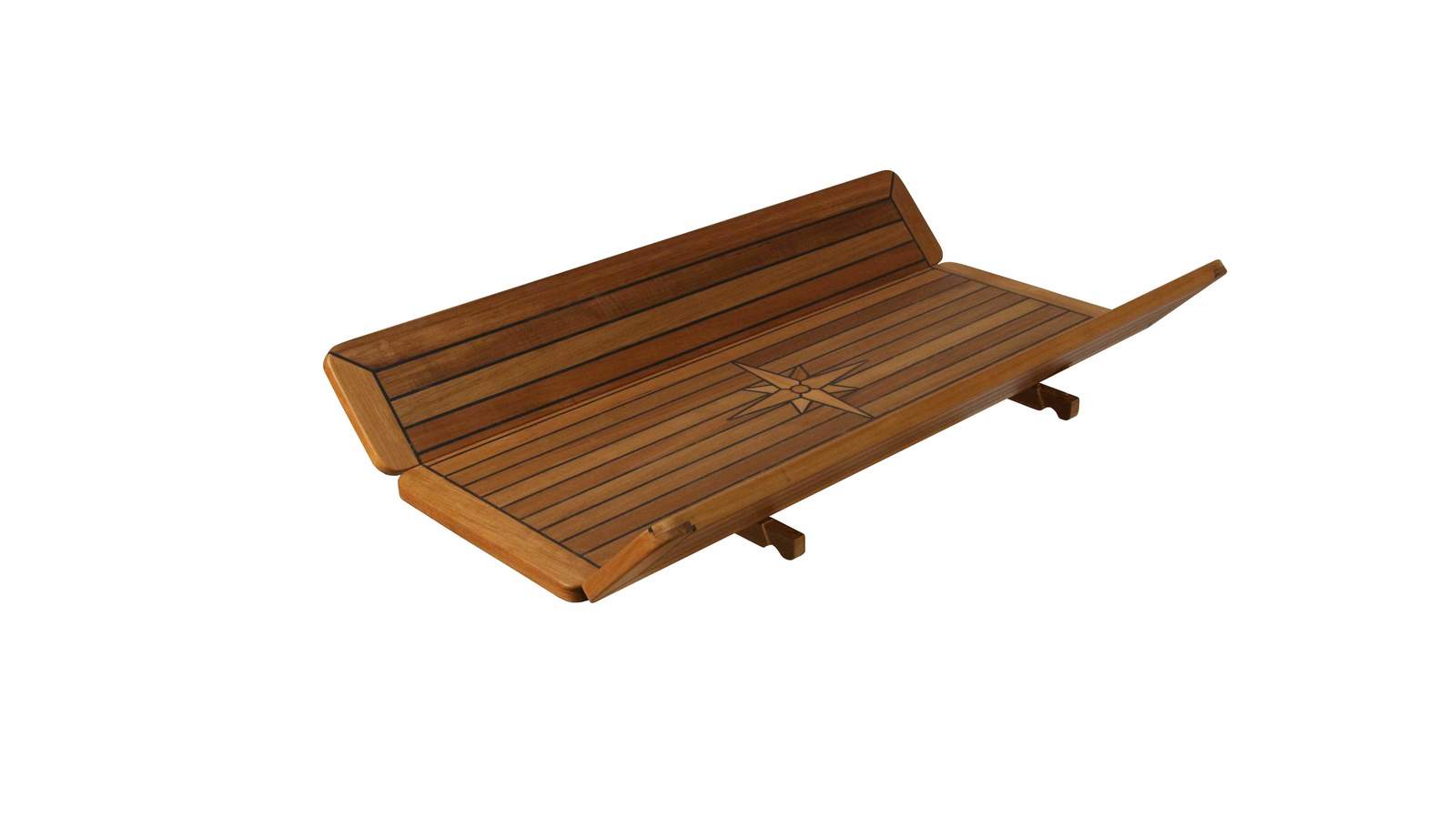 340/680x600mm Folding Wing Teak Table Top With Nautic Star Marine Boat