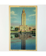 Louisiana State Capitol Baton Rouge LA Baton Rouge County Linen Postcard - $11.63