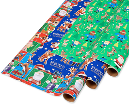 Wrapping Paper Christmas Bundle Rudolph Designs 3 Rolls105 sq. ft NEW - $21.25