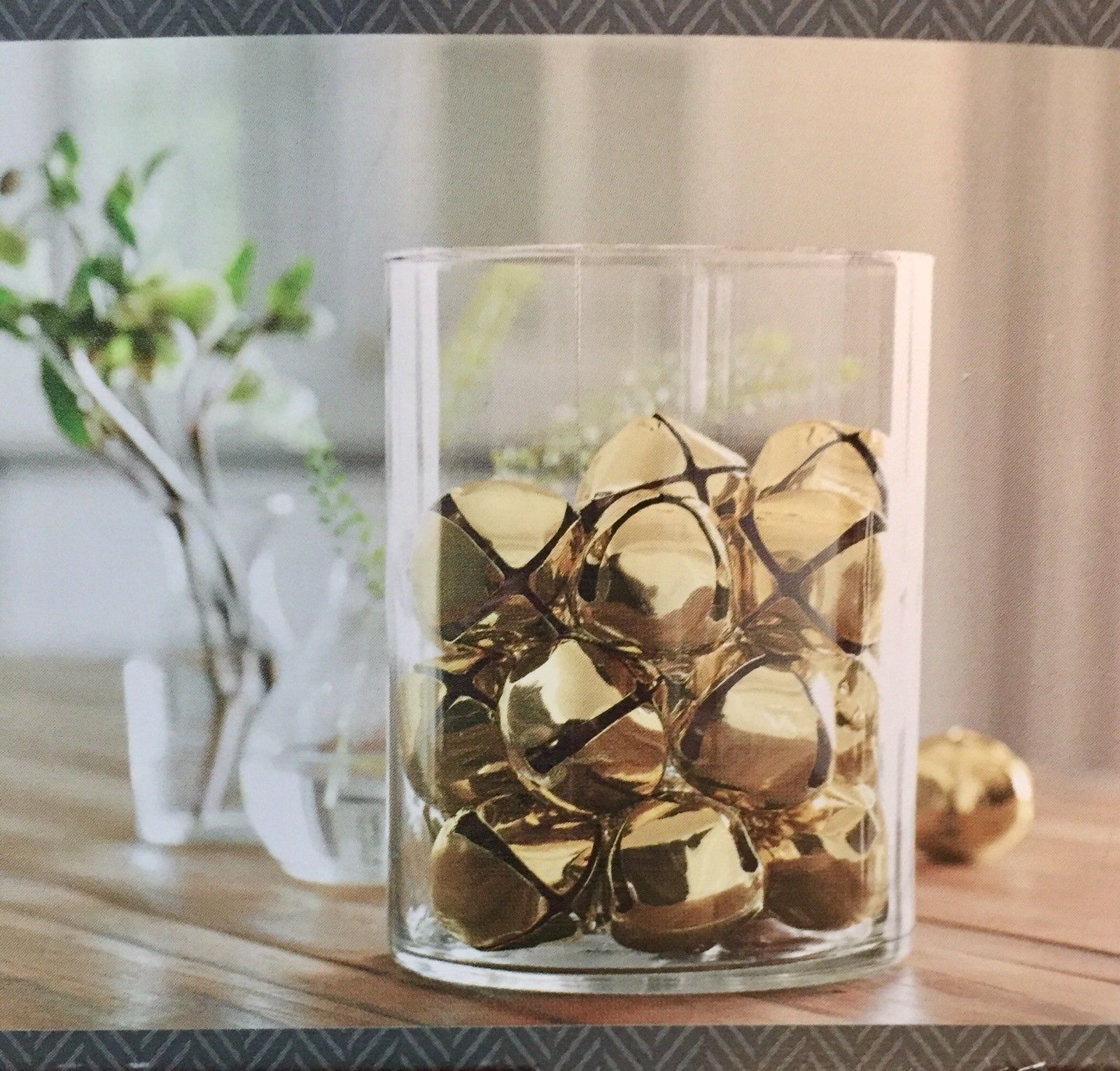 Gold Large Jingle Bell Vase Filler Unscented Set 16 New By Threshold Christmas Ornaments