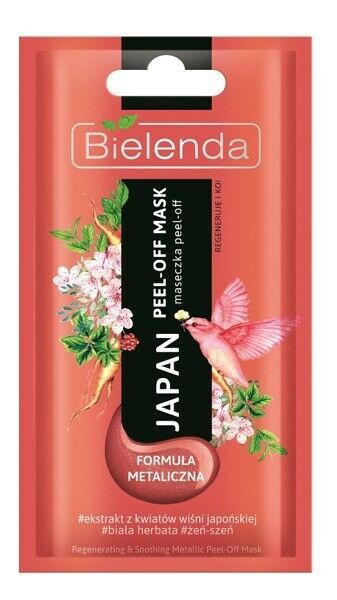 Bielenda Japan Peel-Off Mask Regenerates and Soothes 8g CHERRY BLOSSOM GINSENG