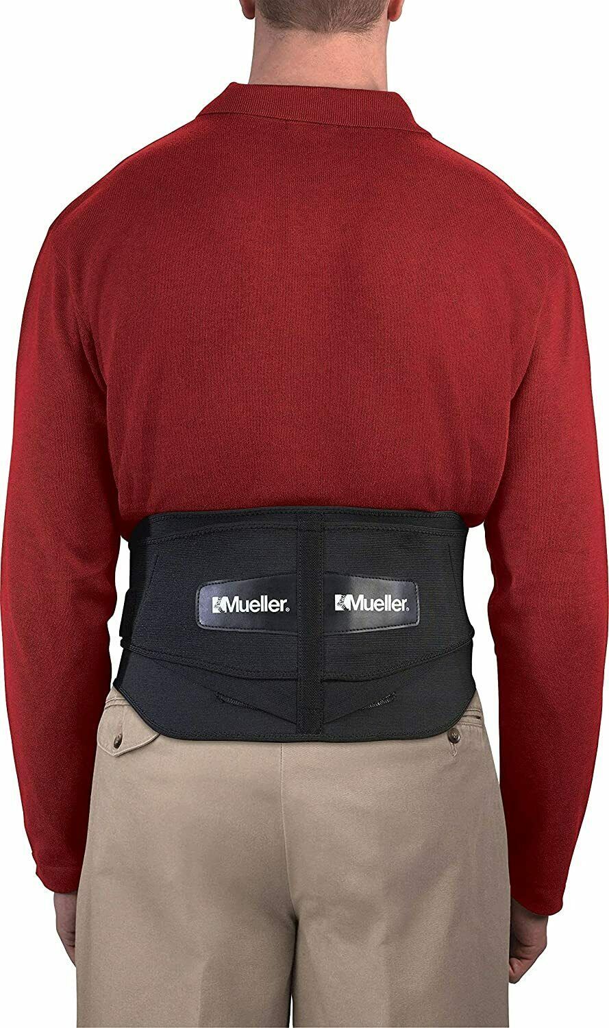 Müller 255 Lumbar Support Back Brace with Removable Pad Black