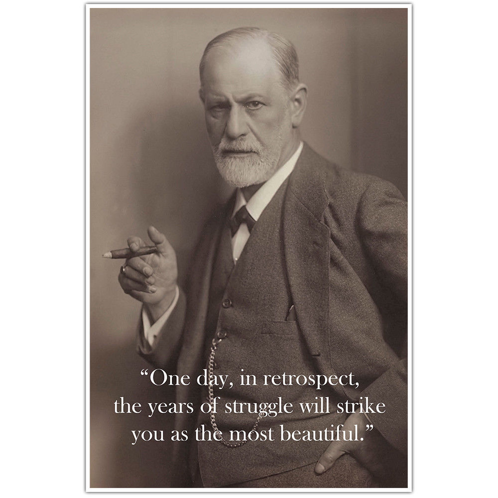 Sigmund Freud Motivation Quote Wall Art Poster - Posters & Prints