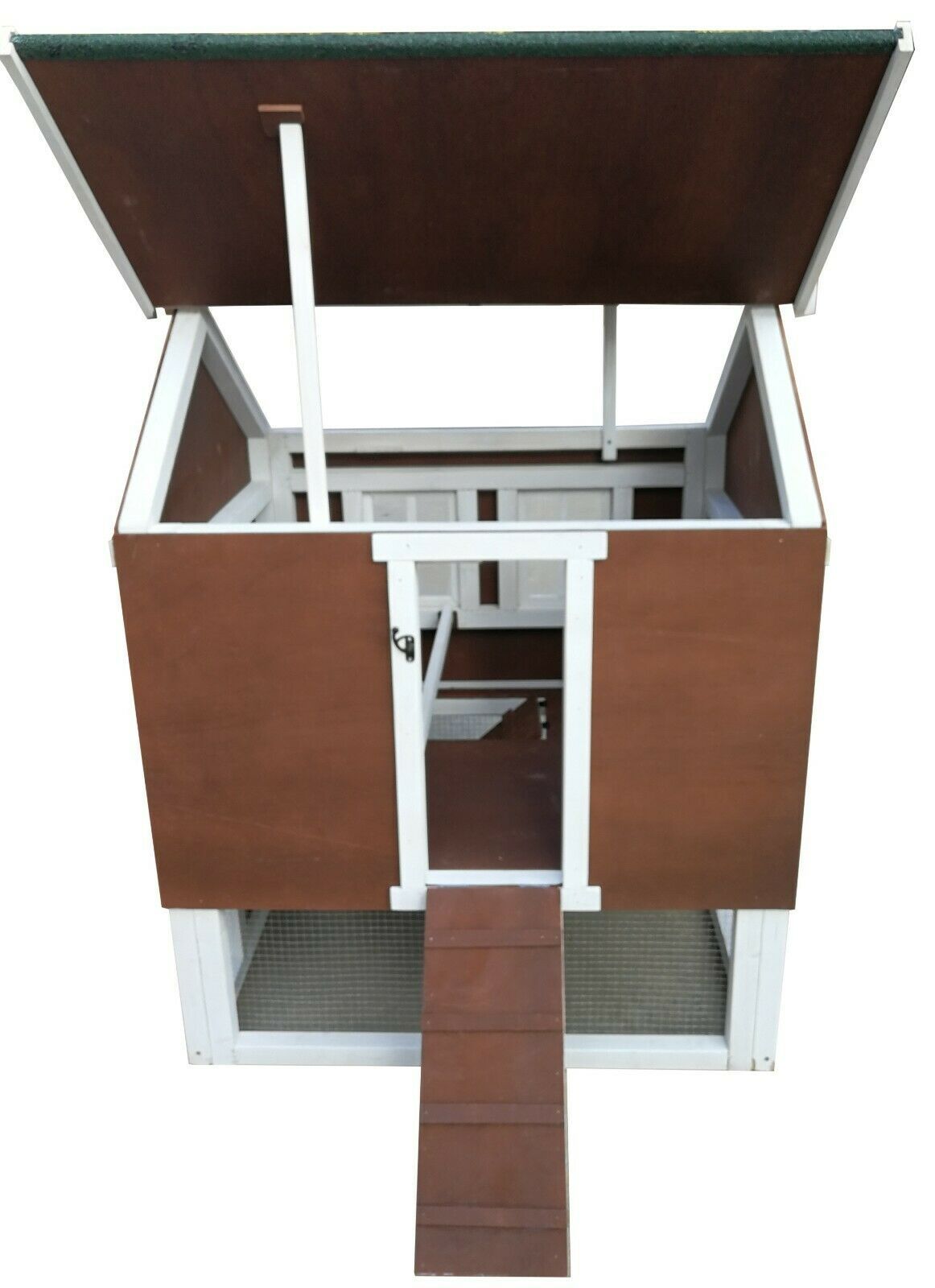 Deluxe Sturdy Wood Frame Plywood Chicken Coop Backyard Hen House 2