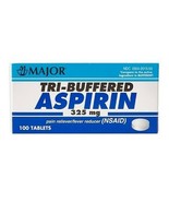 4 pack Major Tri Buffered Aspirin 325mg (Compare to Bufferin) 100ct/ea E... - $15.83