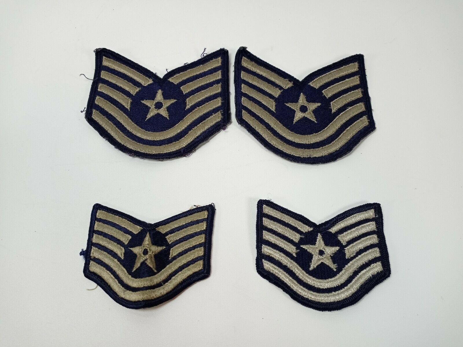 USAF Vietnam Era Tech Sergeant E-6 Rank Chevron Patches 4in & 3in 2 ...