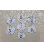 7 lace angel ornaments, Christmas angel ornaments, silver, tree decorati... - $15.00
