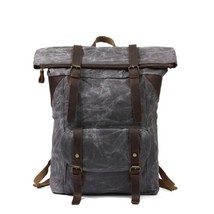rucksack Men vintage canvas backpack Waterproof Europe Retro Designer laptop Bac - $124.31