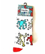 Keith Haring Men&#39;s Crew Novelty Socks Six Dancing Dogs - $30.52