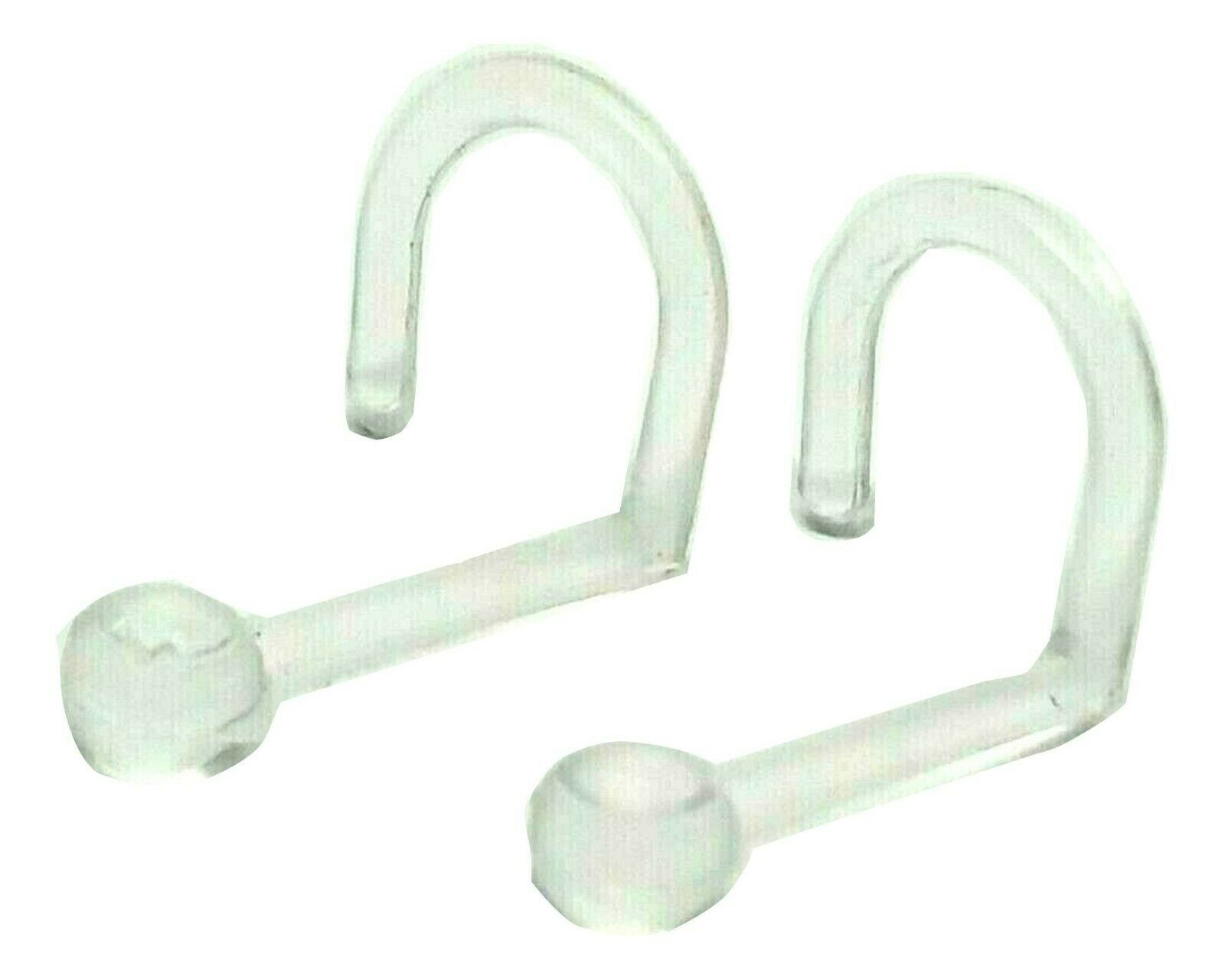 Nose Stud x 2 Clear nose Retainers Hideits Bioflex Piercing 18g (1mm