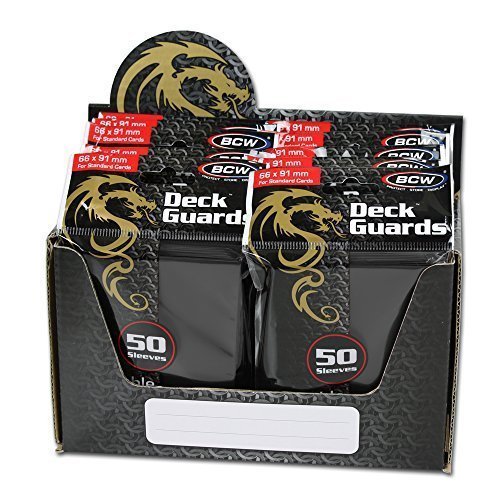 1000 Premium Black Double Matte Deck Guard Sleeves by BCW