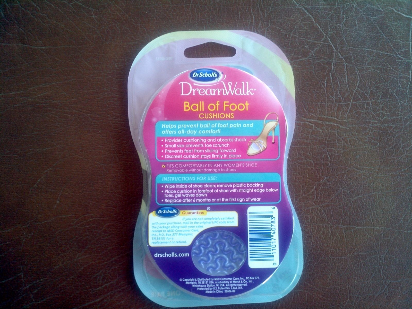 dr scholl's dreamwalk ball of foot cushions