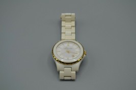 Michael Kors Ladies Watch MK-5429 Acrylic White & Gold Madison - $30.37