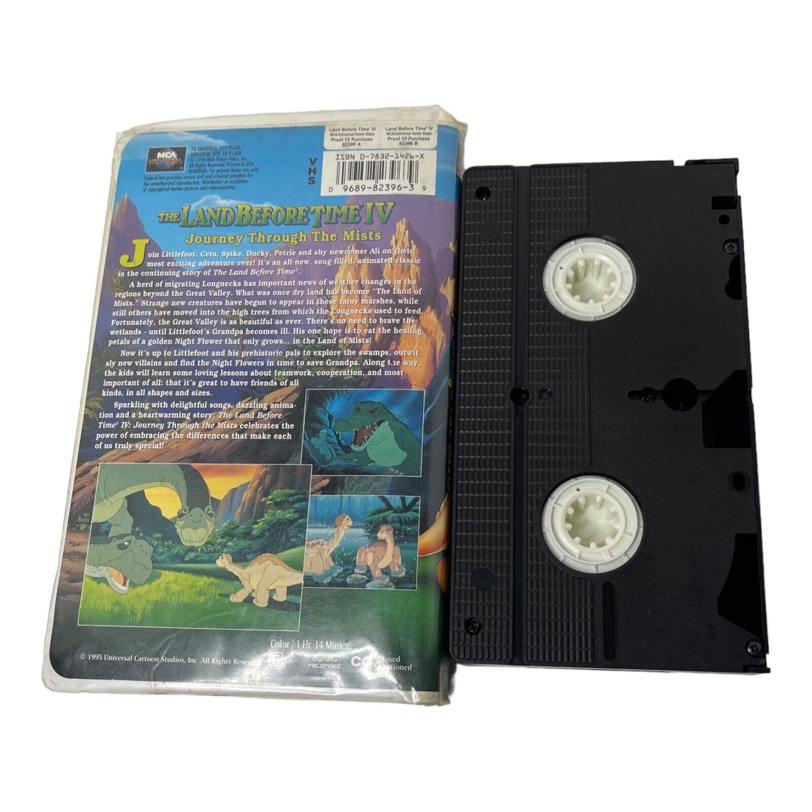 The Land Before Time IV: Journey Through the Mists 4 VHS 1996 Clamshell ...