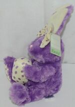 Fiesta Brand E07065 Purple White Polka Dot Sitting Easter Bunny With Bow Egg image 4