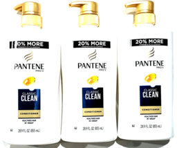 3 Pantene Pro V Classic Clean Conditioner Healthier Hair One Wash 28.9 Oz.