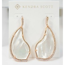 Kendra Scott Tinley Ivory Mother of Pearl Rose Gold Drop Dangle Earrings NWT - $88.61