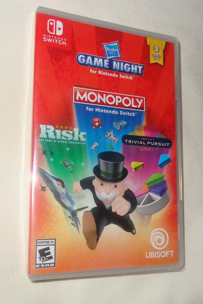 Hasbro Game Night Nintendo Switch MONOPOLY, RISK, TRIVIAL PURSUIT