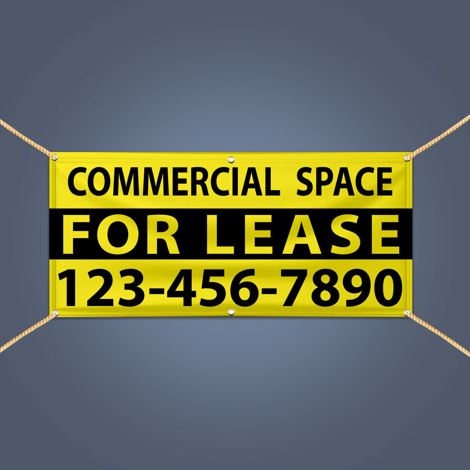 COMMERCIAL SPACE FOR LEASE Banner, 5' x 3' Business Advertising Vinyl
