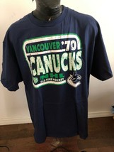 Mens Xl Hockey T-Shirt Vancouver Canucks '70 Nhl Old Time Hockey New With Tag - $9.87
