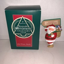 Hallmark Keepsake Ornament  Collector's Club Visit From Santa 1989 - $7.50