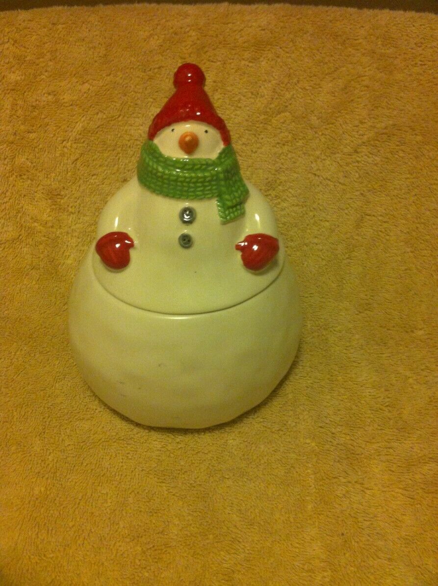 Primary image for HALLMARK--SNOWMAN-- CANDY / COOKIE JAR--FREE SHIP-VGC