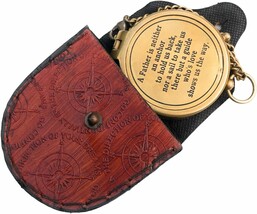 NauticalMart A Father is Neither an Anchor Engraved Compass Best Gift for Dad, D