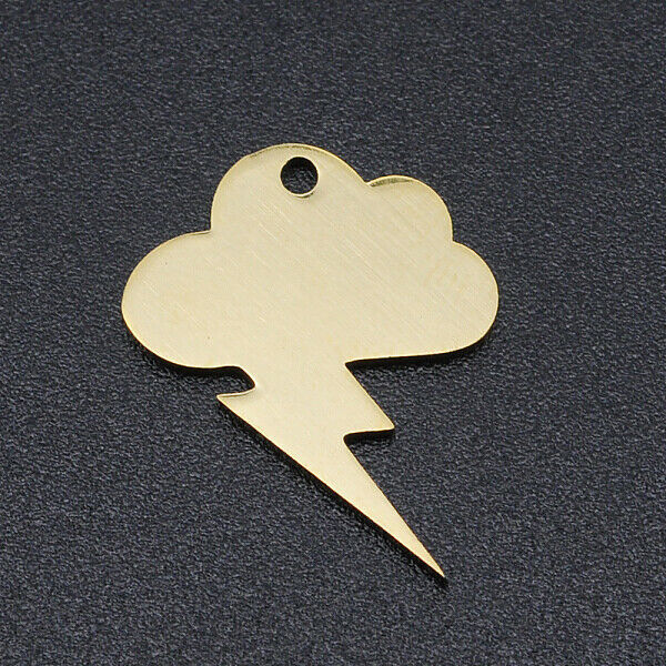 Storm Cloud Charm Gold Stainless Steel Storm Pendant Rainy Day Jewelry Supplies