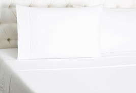 Sferra Leonardo Solid White Twin Sheet Set 3PC 100% Cotton Percale Italy NEW - $282.15