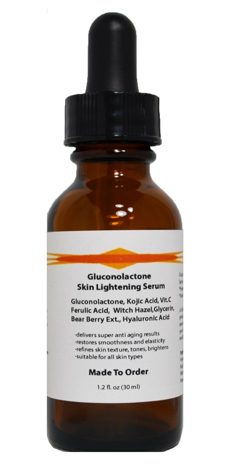 Skin Lightening Serum with Gluconolactone, Kojic Acid, and Hyaluronic 