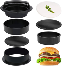 3 in 1 Stuffed Burger Press Patty Maker Rings Molds Kit Non Stick With 1... - $16.47