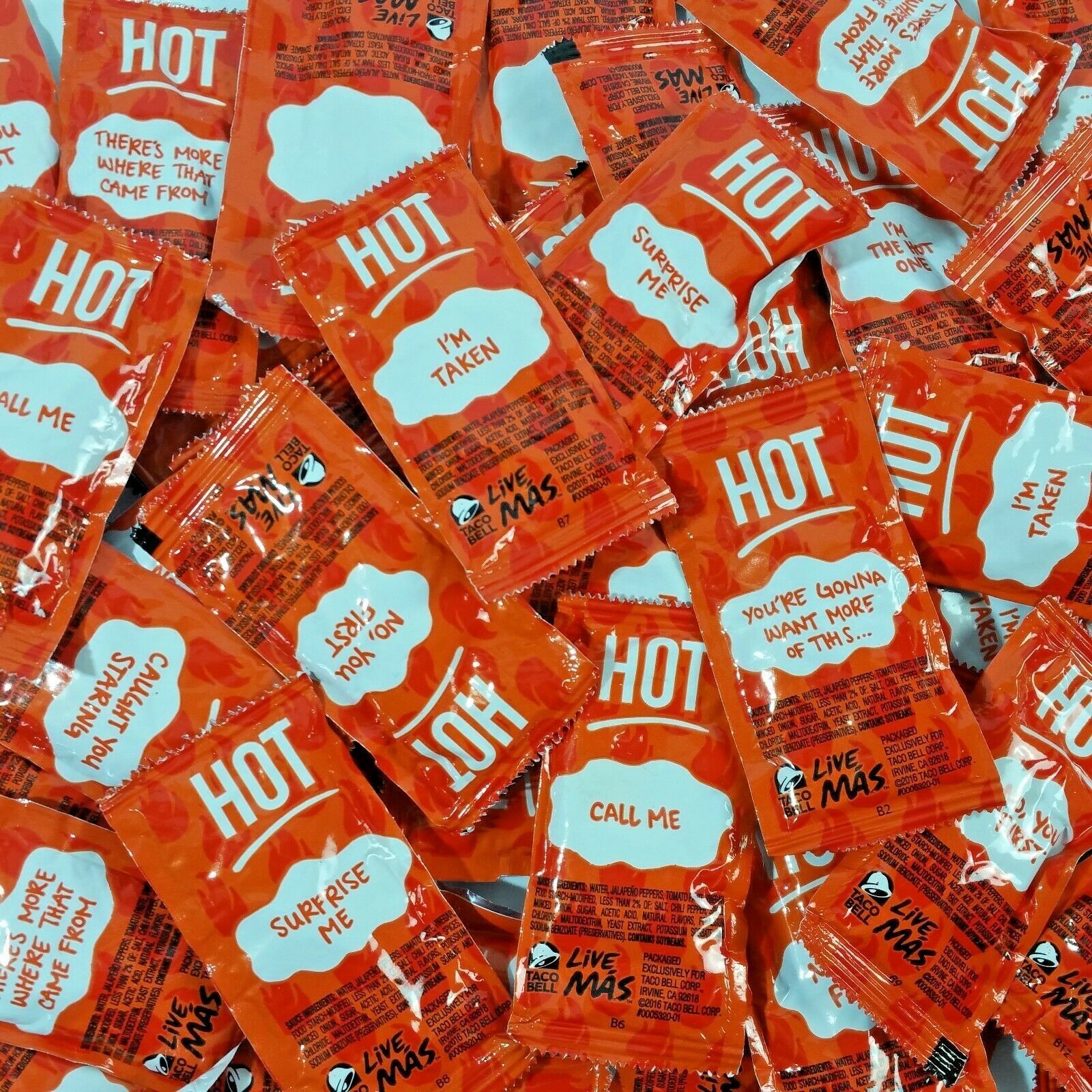 New Taco Bell 50 Hot Sauce Packets Assortment Fresh Taco Bell 7502