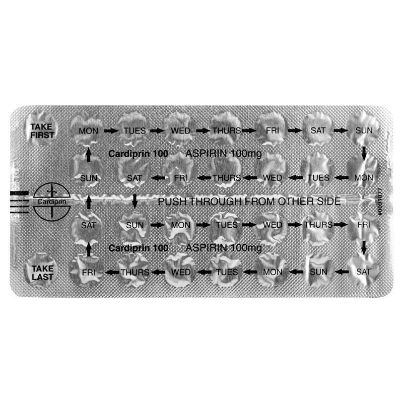 CARDIPRIN 100 (aspirin 100mg) Reduces Heart Attack & Stroke 90 Tablets