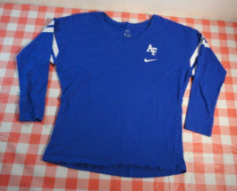 DISCONTINUED WOMANS NIKE FIGHTING FALCONS AIR FORCE BLUE AND WHITE SHIRT... - $26.72
