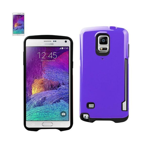 REIKO SAMSUNG GALAXY NOTE 4 CANDY SHIELD CASE WITH CARD HOLDER IN PURPLE TPUP...