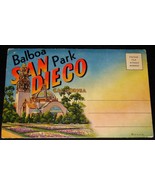 BALBOA PARK SAN DIEGO CALIFORNIA Antique POSTCARD FOLDER Curt Teich Co 6... - $19.99