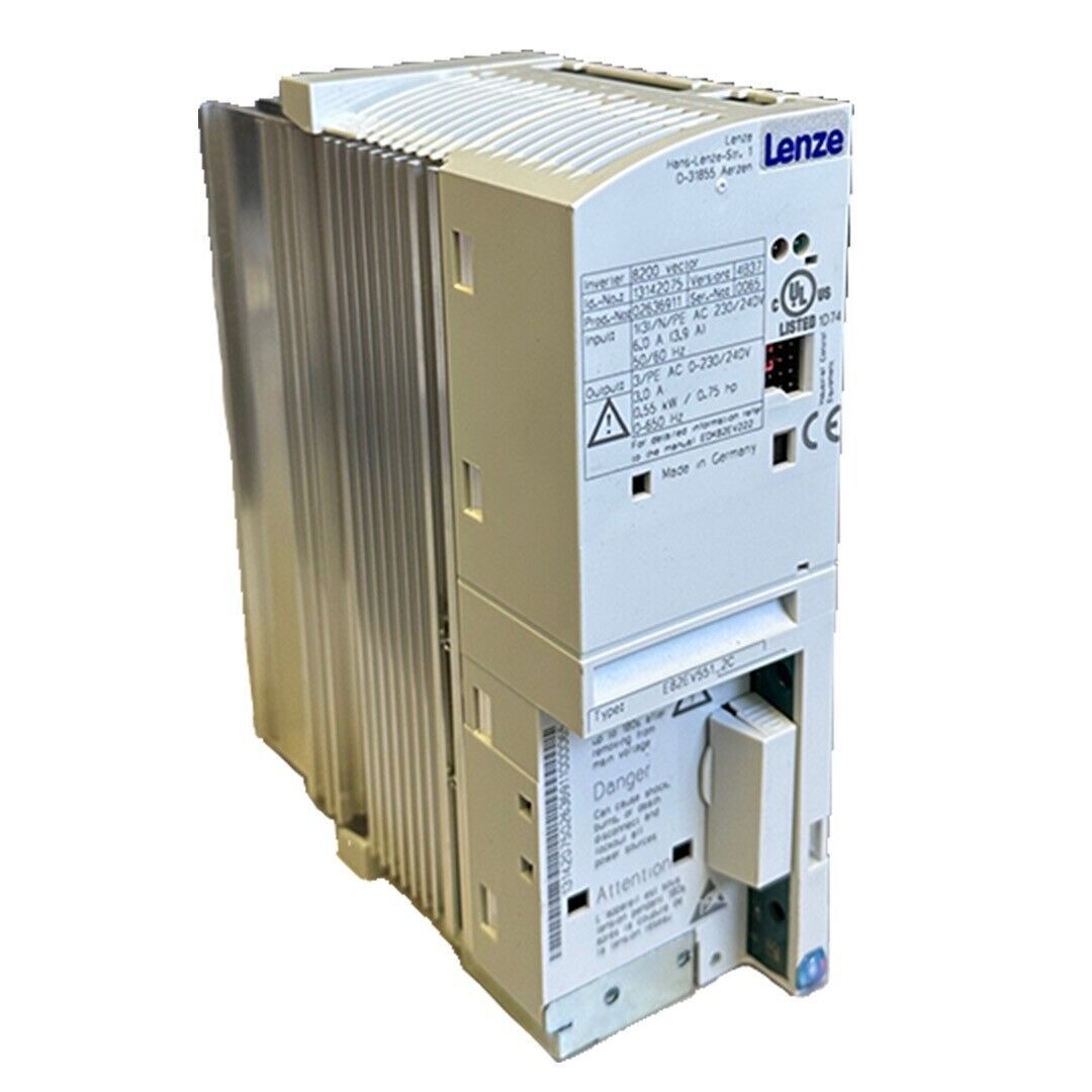 LENZE E82EV551K2C 8200 VECTOR INVERTER DRIVE 0.55kW/0.75HP 13142075 ...