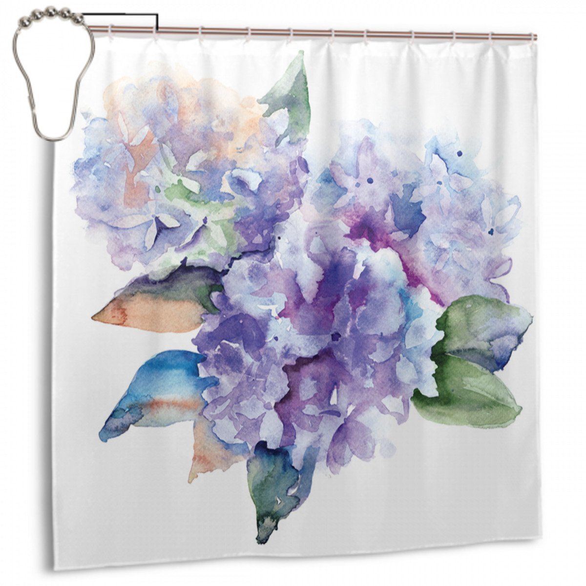 Blooming Hydrangea Shower Curtain - Shower Curtains