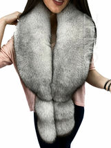 Blue Fox Fur Stole 51' (130cm) Saga Furs Shawl Tails / Wristbands / Headband image 6