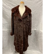 Glamorous Burgundy Vintage Real Fur Women&#39;s Long Coat - $188.09